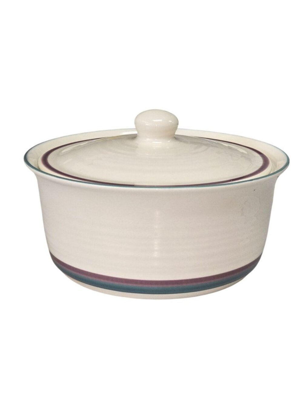 Vintage 1990+ Pfaltzgraff USA Stoneware JUNIPER 2 Quart Covered Casserole Mauve